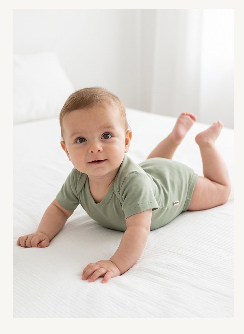 Organic Cotton Newborn Sleeper Gown - Soft Baby Sleepwear
