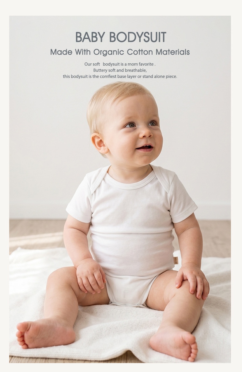 Organic Cotton Newborn Sleeper Gown - Soft Baby Sleepwear