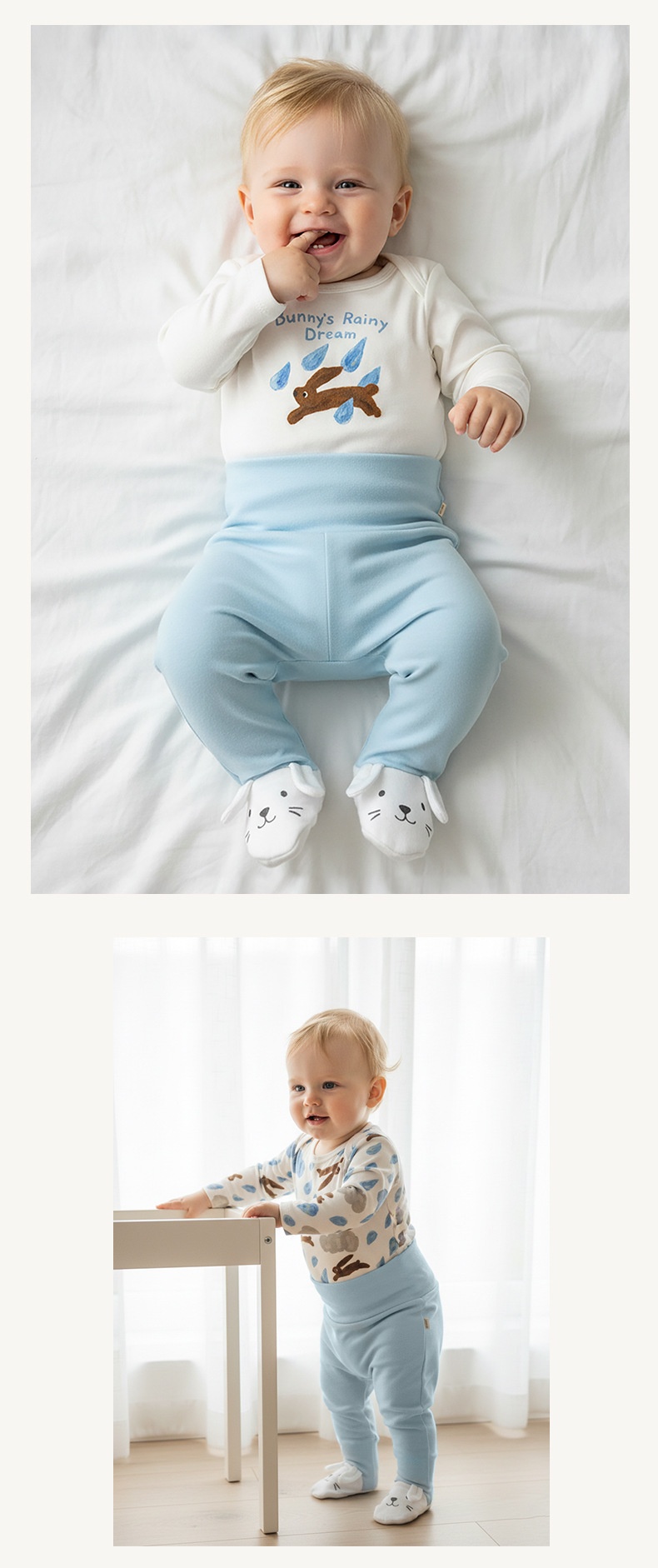 Organic Cotton Baby Pants - Soft Breathable Infant Wear