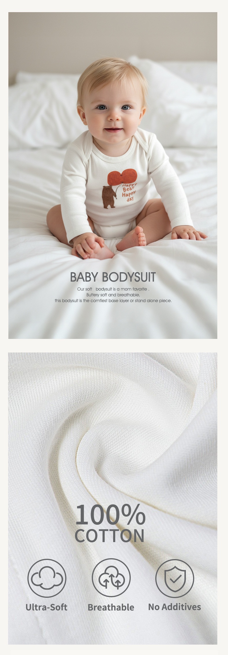 Kimono bébé en coton bio confortable
