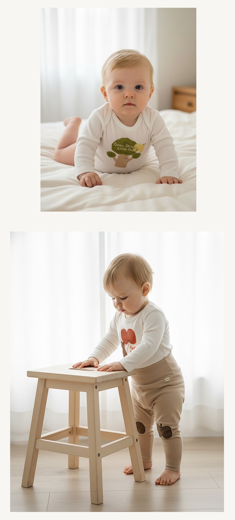 Kimono bébé en coton bio confortable