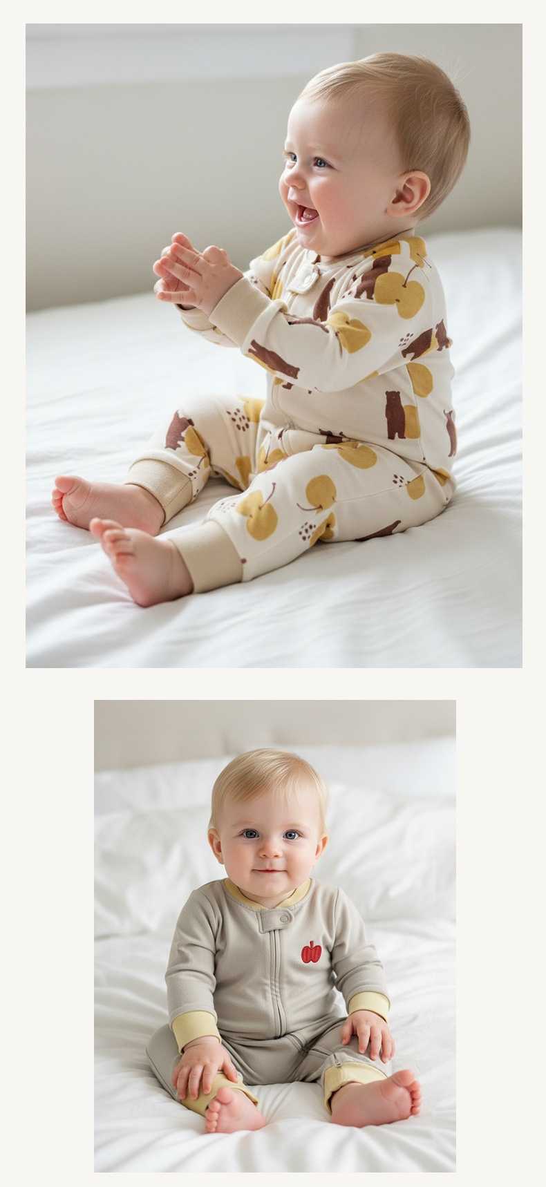 Organic Cotton Baby One-Piece Footie Romper