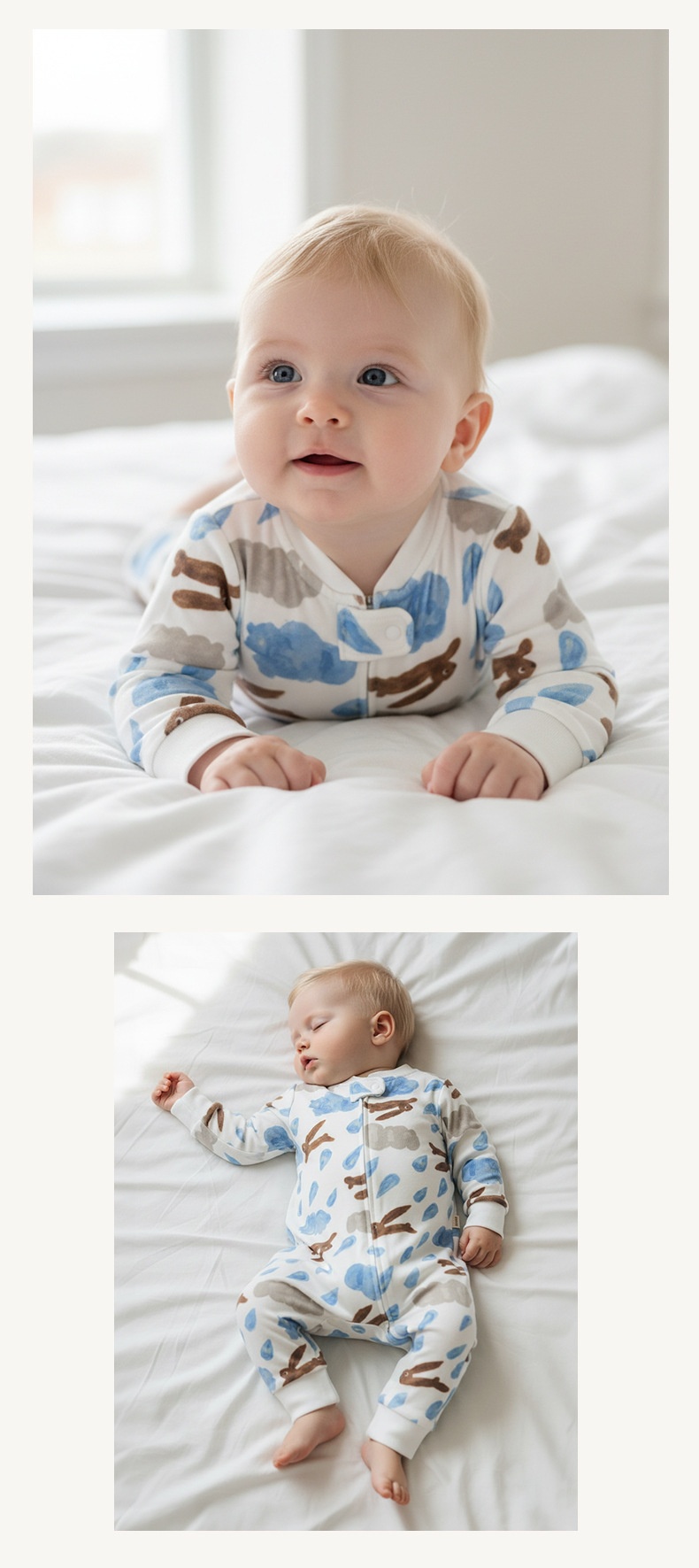Organic Cotton Baby One-Piece Footie Romper