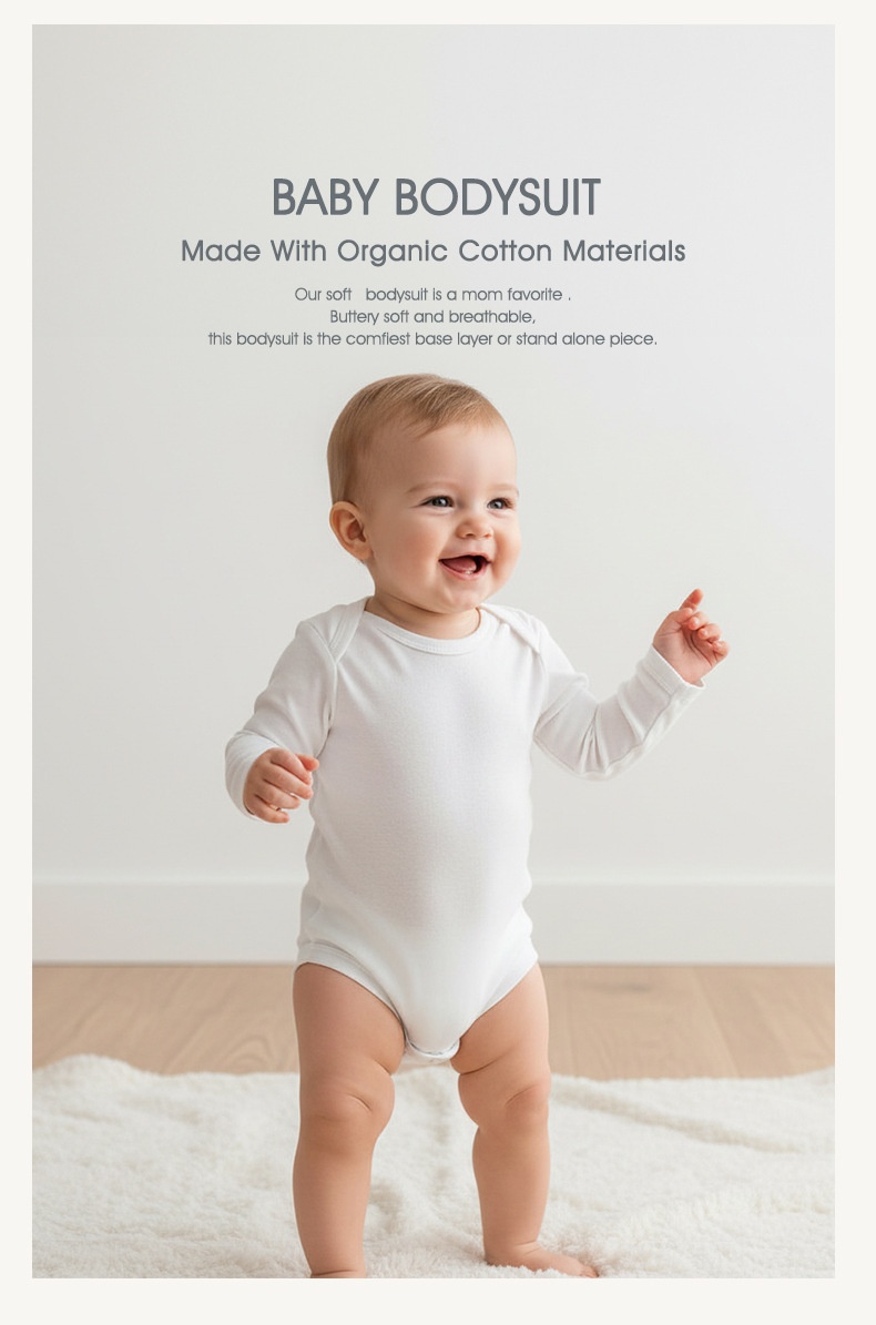 Organic Cotton Kimono Baby Bodysuit - Soft & Breathable