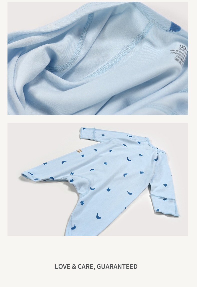 Pijama de algodón orgánico GOTS para recién nacidos