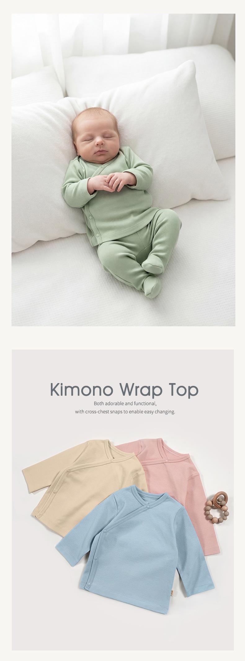 Bamboo Fiber Baby Zipper Sleeper