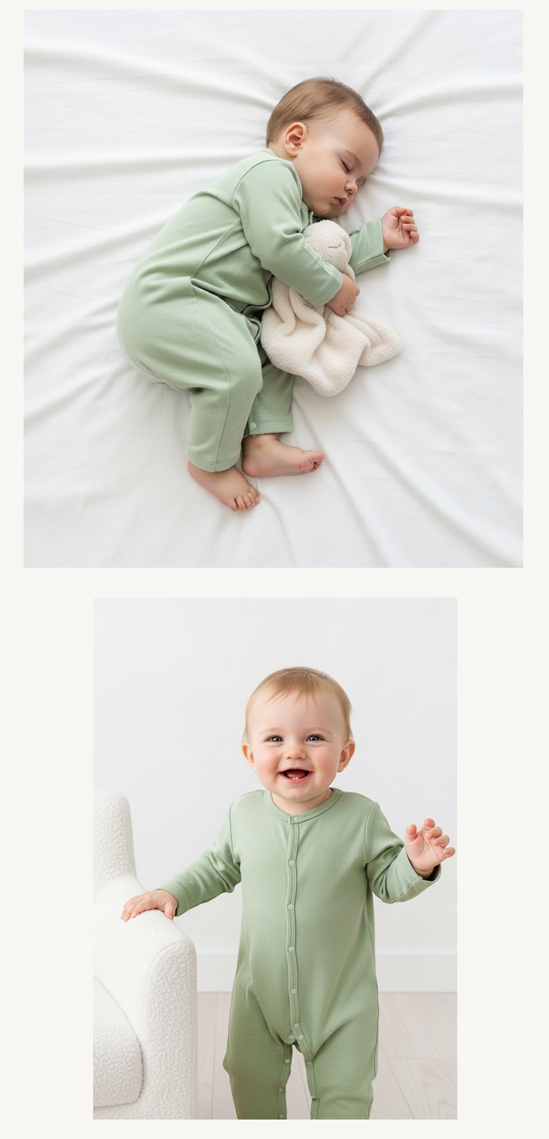 Pure Organic Cotton Kimono Baby Bodysuit