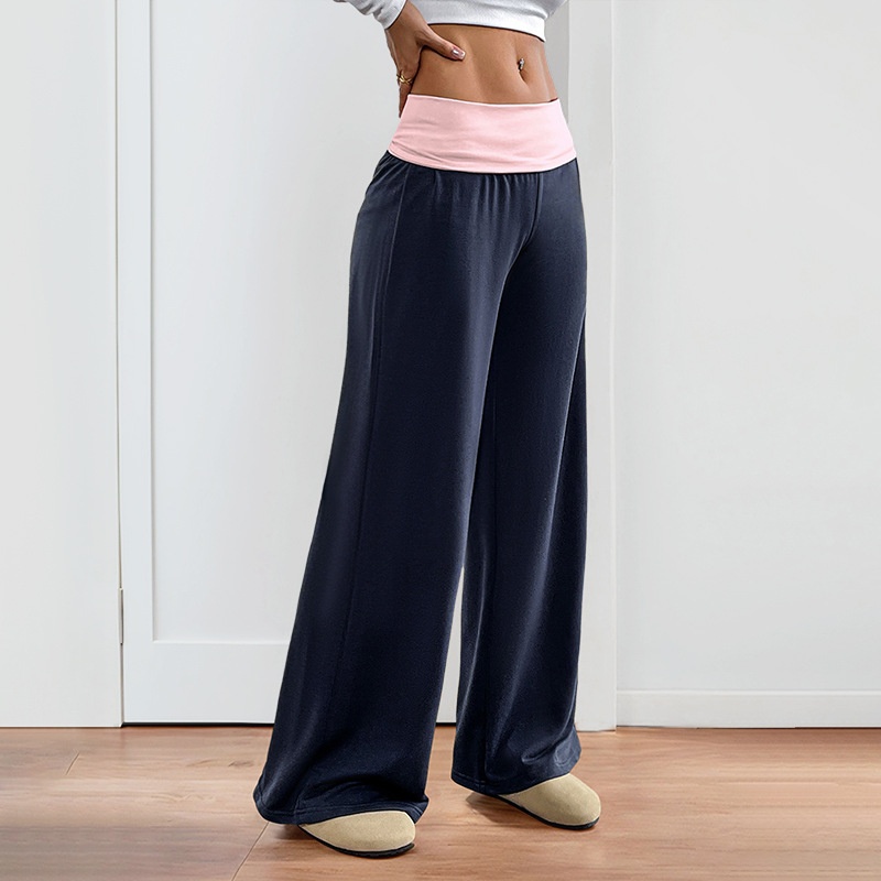 Pantaloni da yoga a zampa d'elefante a vita alta - Pantaloni da casa a gamba larga