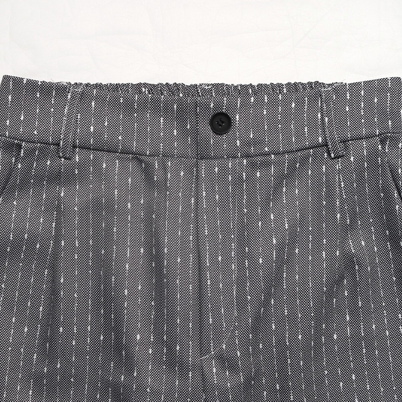 Women's Grey Pinstripe Wide Leg Trousers