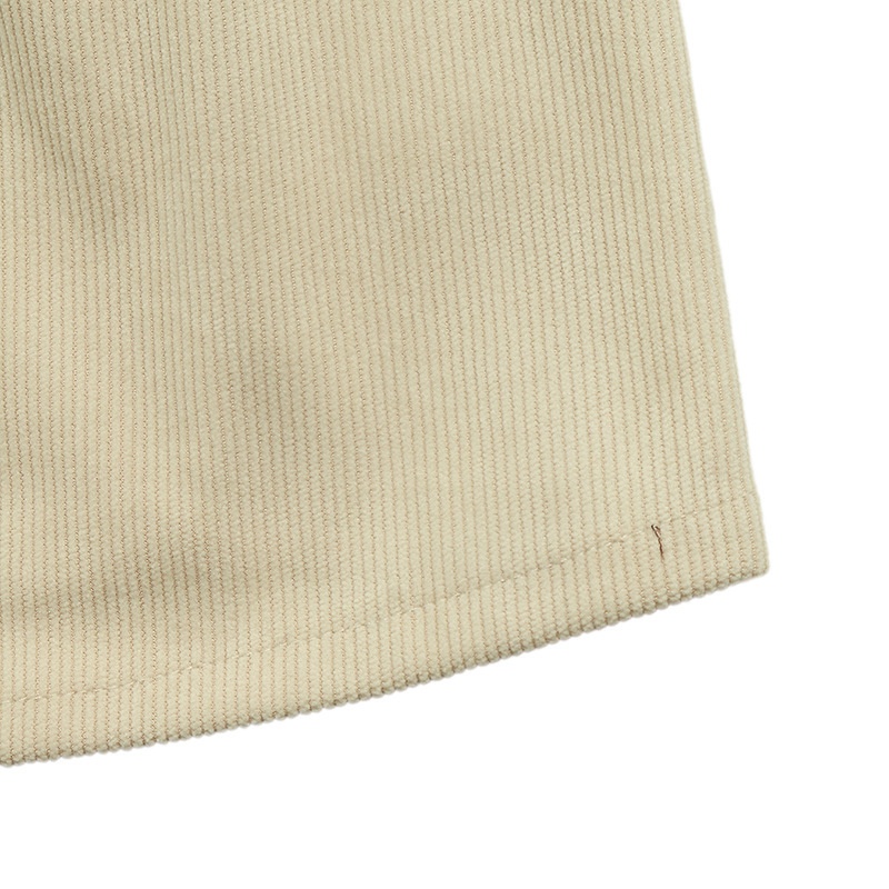 Pleated Corduroy Maxi Skirt with Flap Pockets