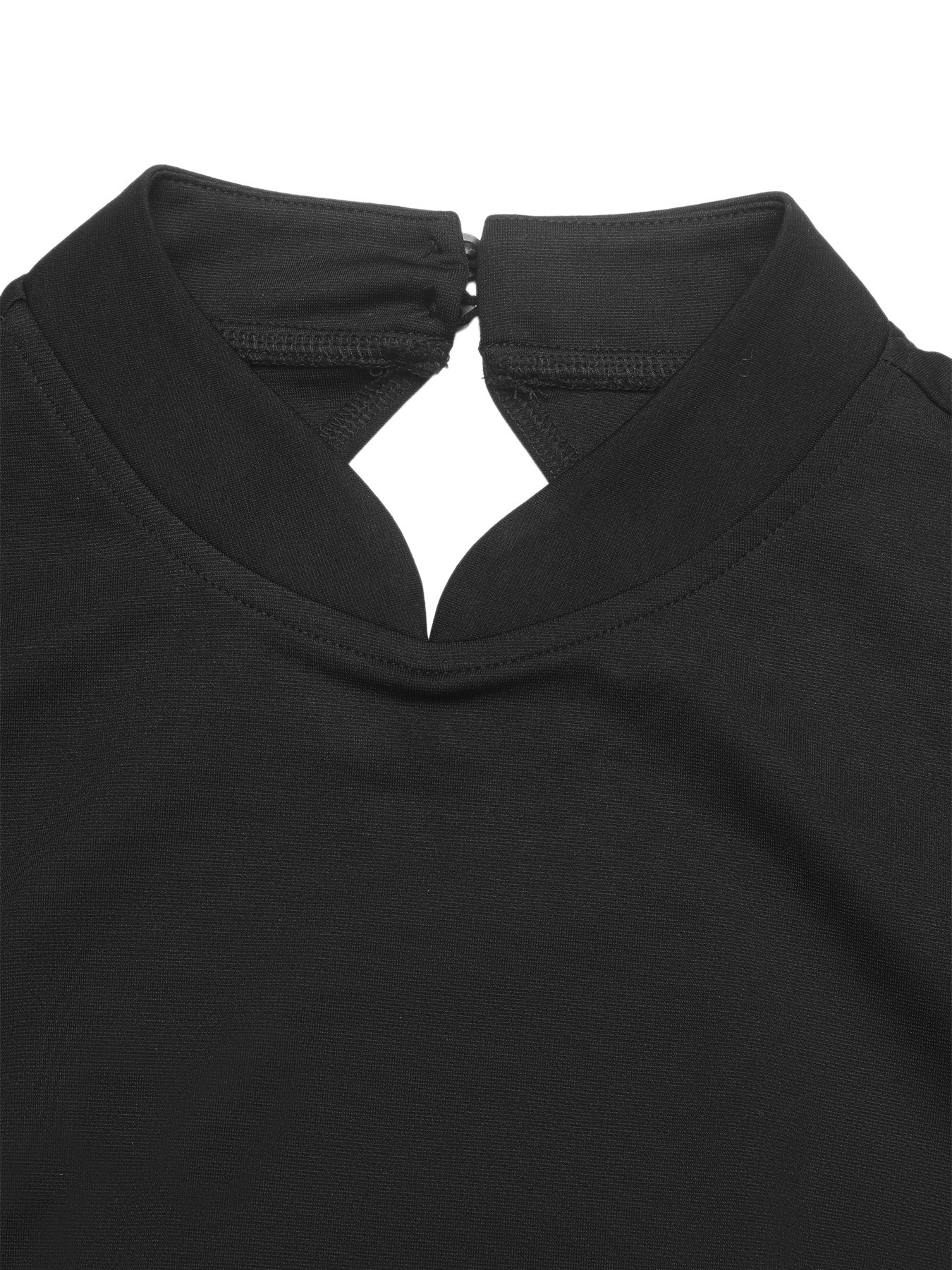 Black Long Sleeve Cut-Out Back Mini Dress