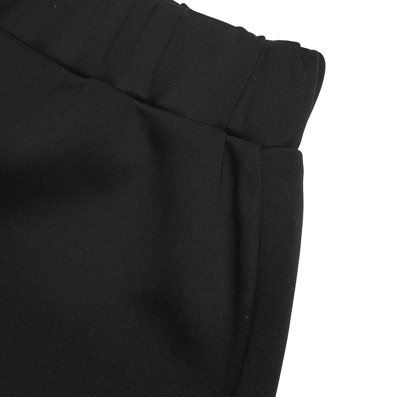 Women's Black Asymmetrical Button Jacket & Maxi Skirt Set