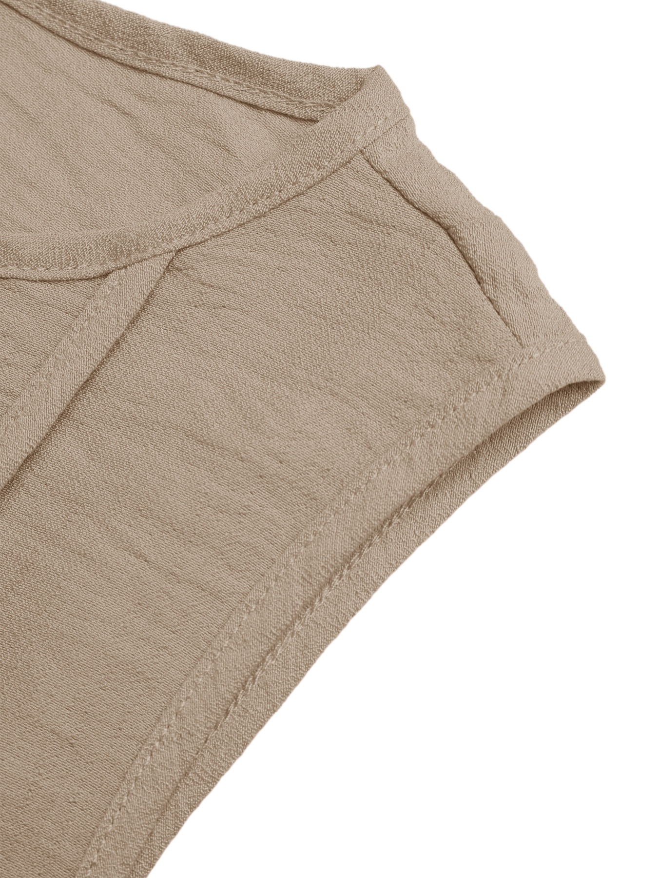 Robe longue plissée beige sans manches