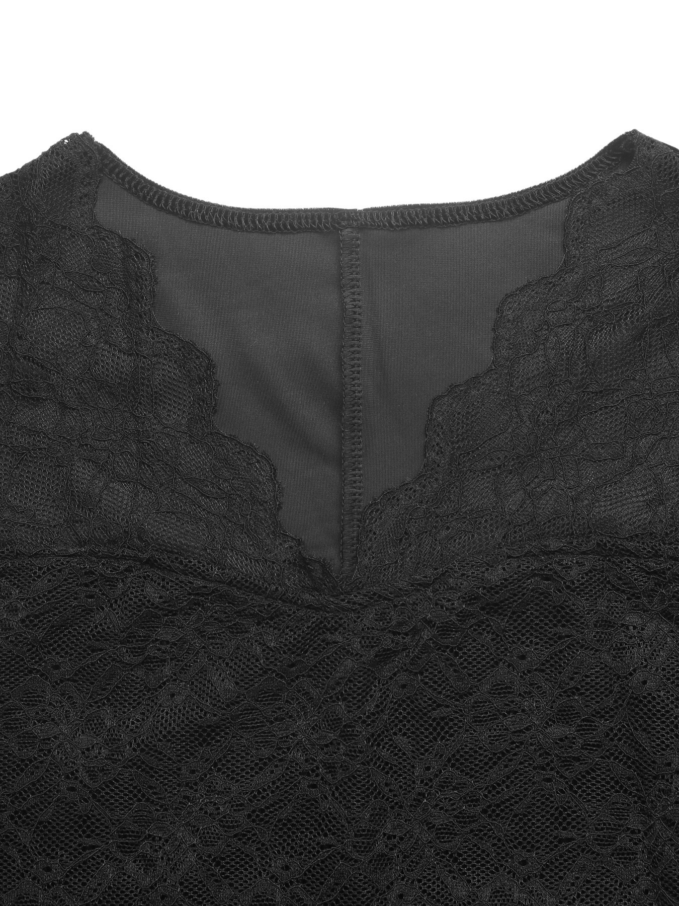 Black Lace Sweetheart Neck Velvet Maxi Dress