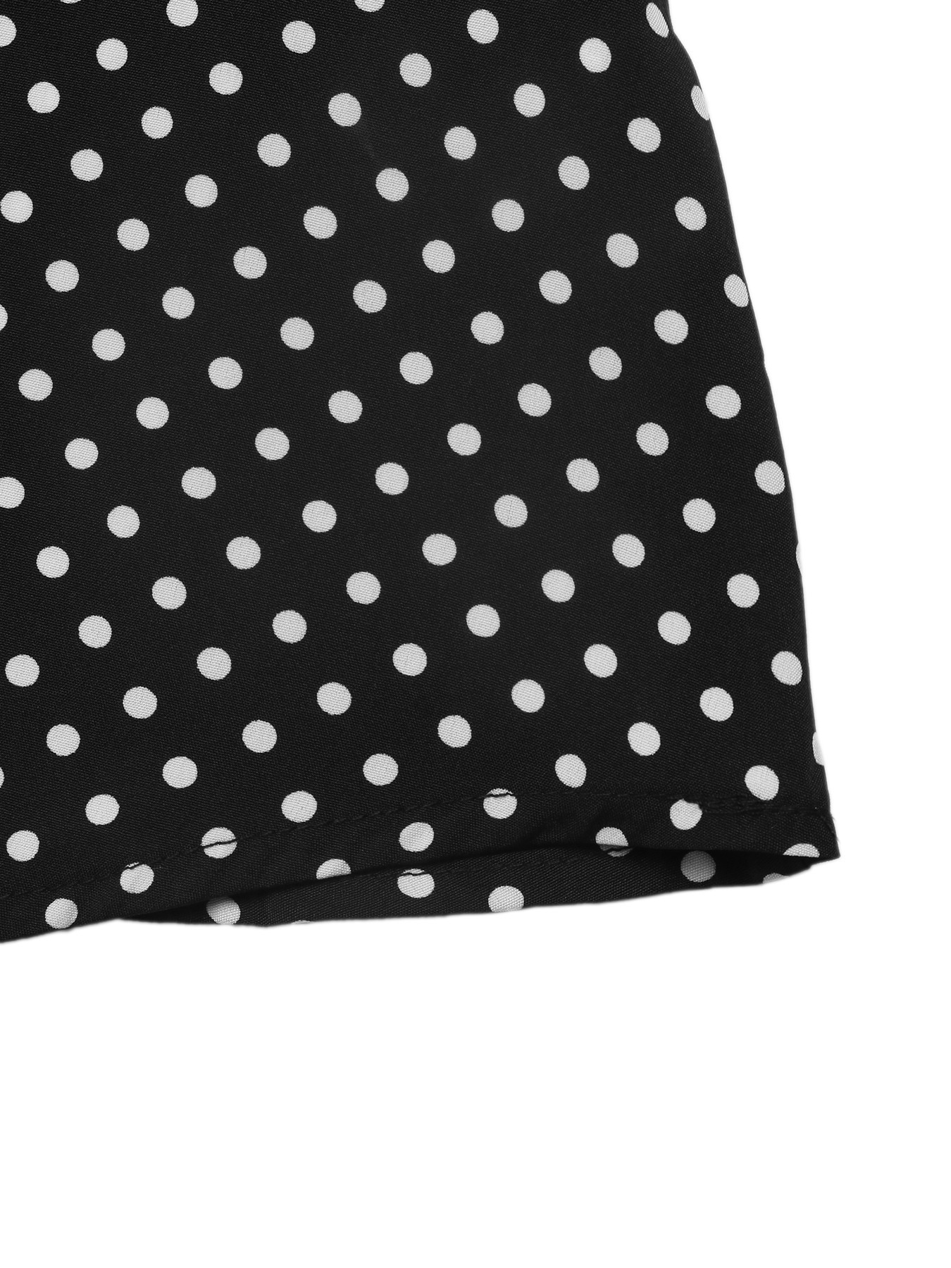 Black Polka Dot Backless Bell Sleeve Maxi Dress