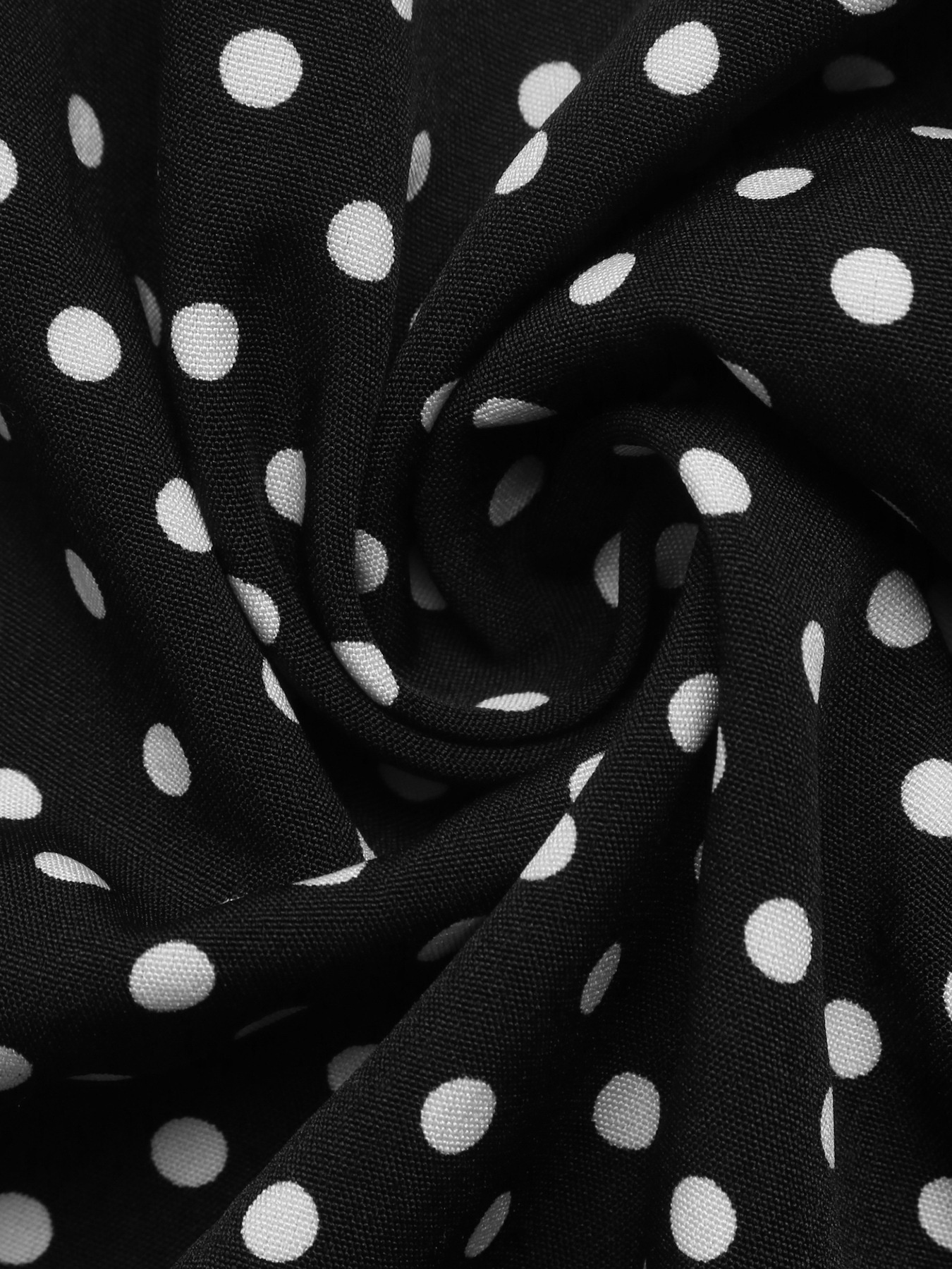 Black Polka Dot Backless Bell Sleeve Maxi Dress
