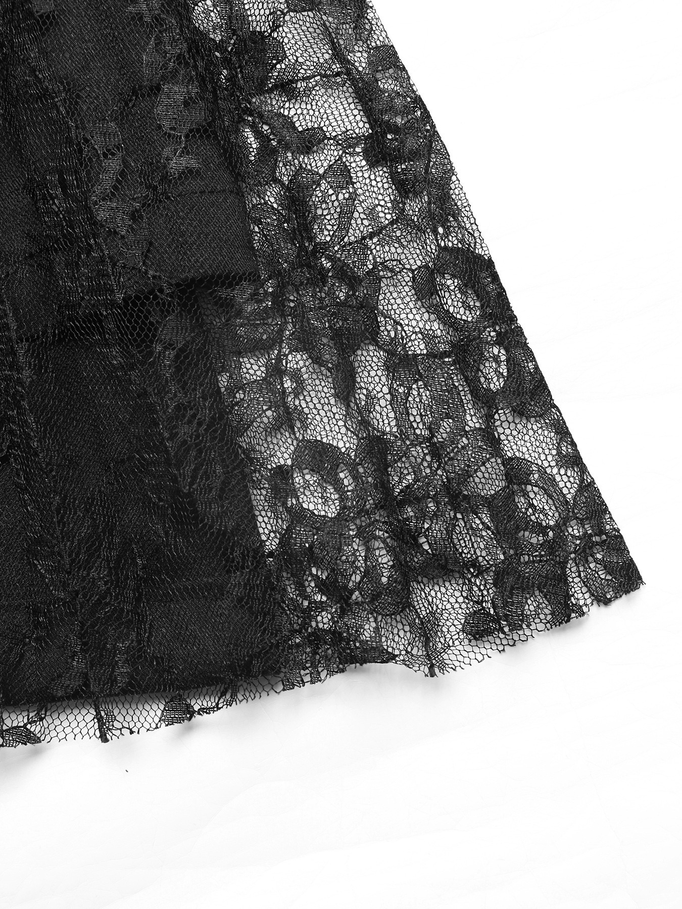 Women's Black Lace Sleeve Asymmetrical Blazer Mini Dress