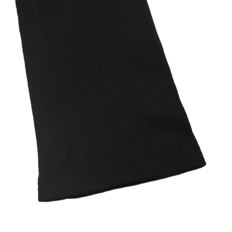 Contrast Trim V-Neck Long Sleeve Midi Knit Dress