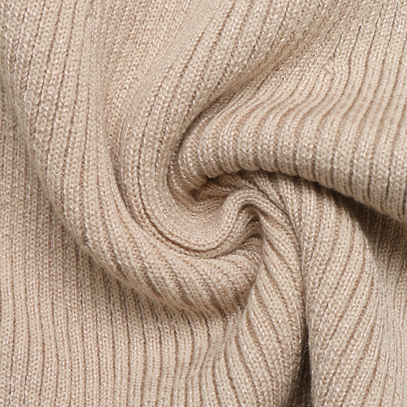 Ribbed Mock Neck Mini Sweater Dress with Flare Sleeves