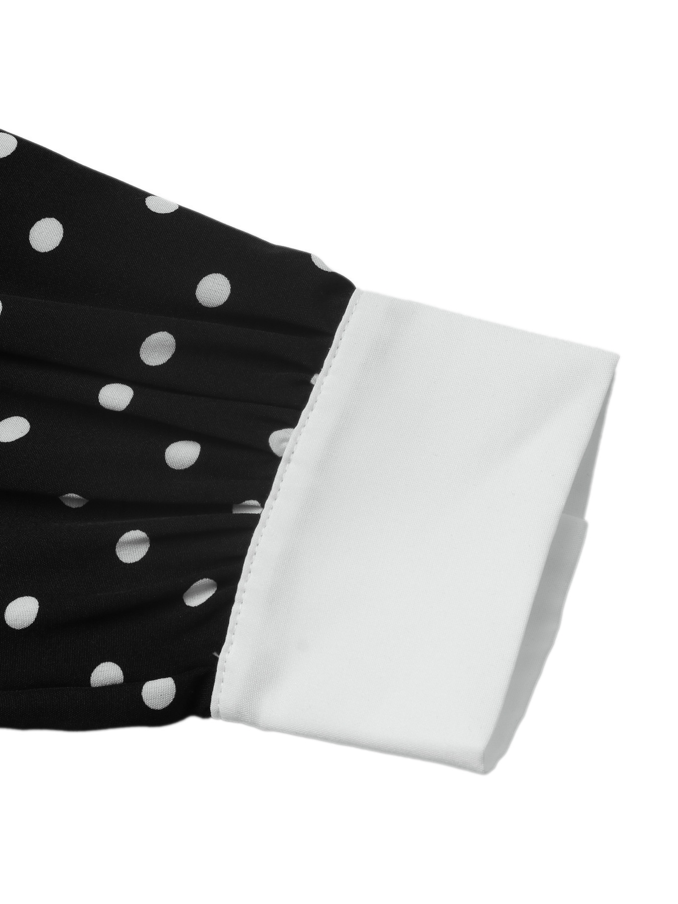 Women's Polka Dot Long Sleeve A-Line Mini Dress