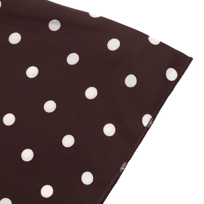 Women's Polka Dot Tie Neck Long Sleeve Mini Dress