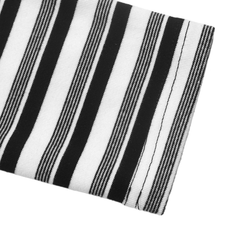 Striped Polo Midi Dress with Long Sleeves
