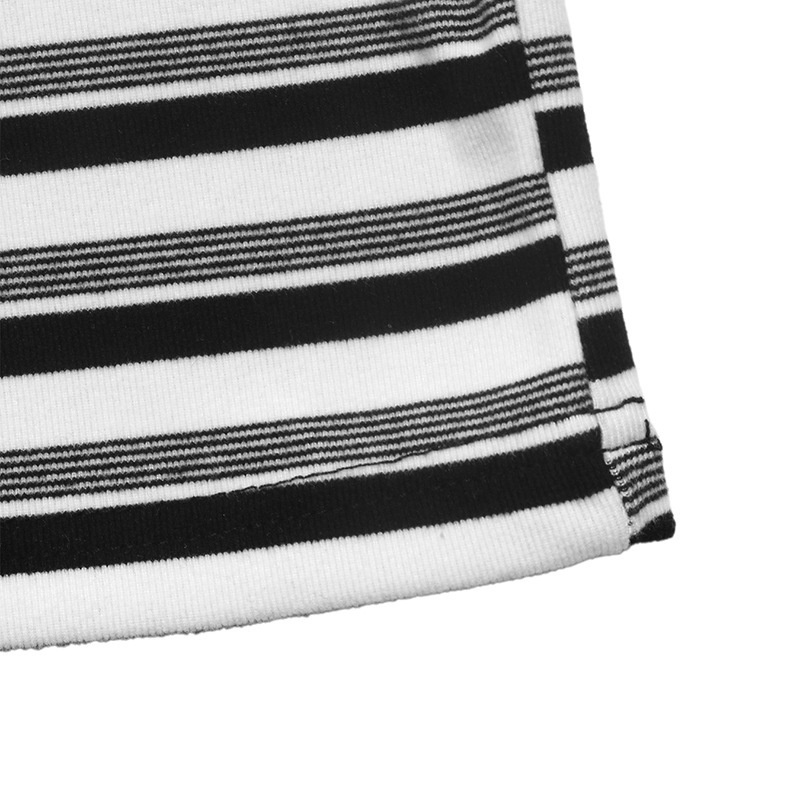 Striped Polo Midi Dress with Long Sleeves