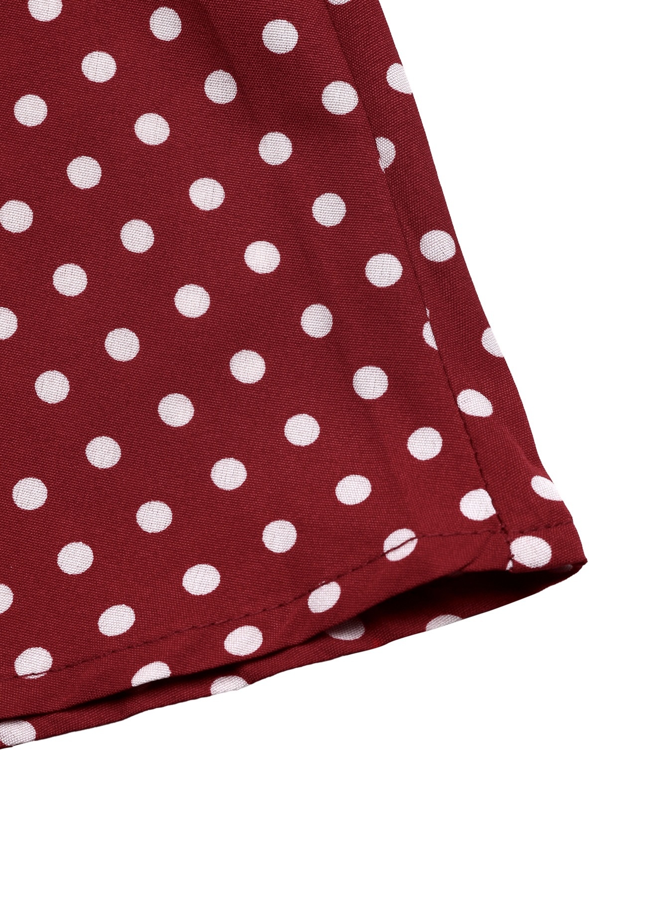 Polka Dot Square Neck Long Sleeve Maxi Dress