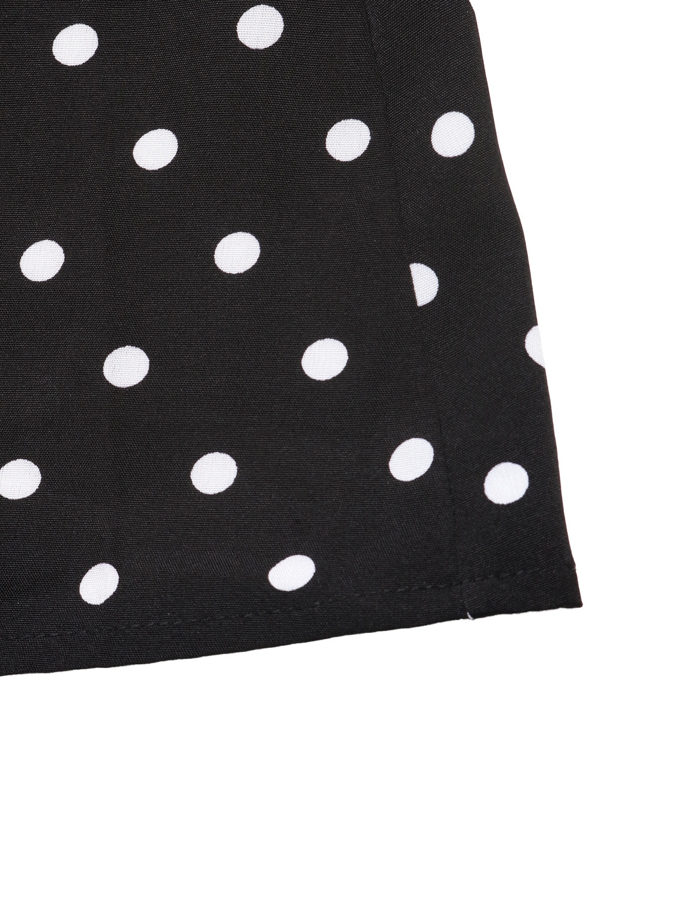 Black Polka Dot Lace V-Neck Long Sleeve Maxi Dress