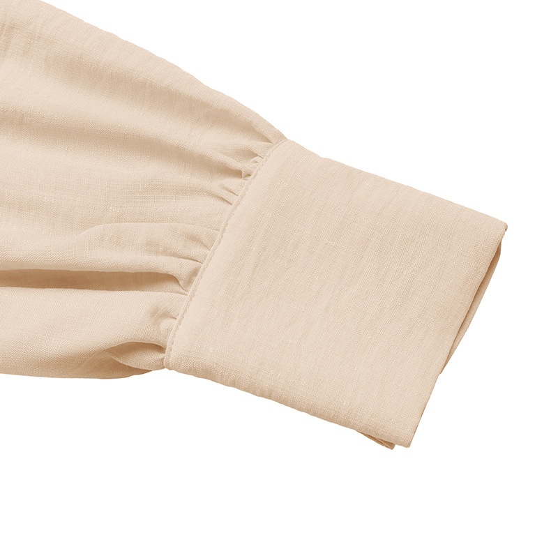 Pleated Mock Neck Long Sleeve Maxi Dress