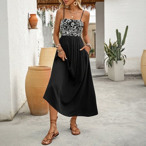black embroidered smock dress Dream Sister Jane embroidered smock mini dress in black
