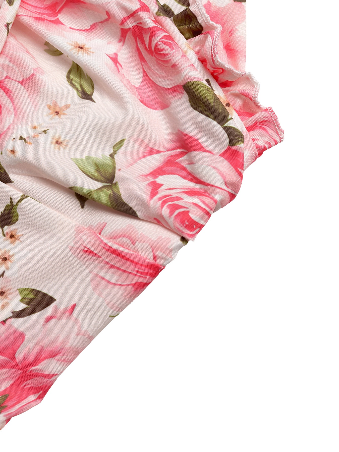 Robe midi dos nu à imprimé floral rose - Rose