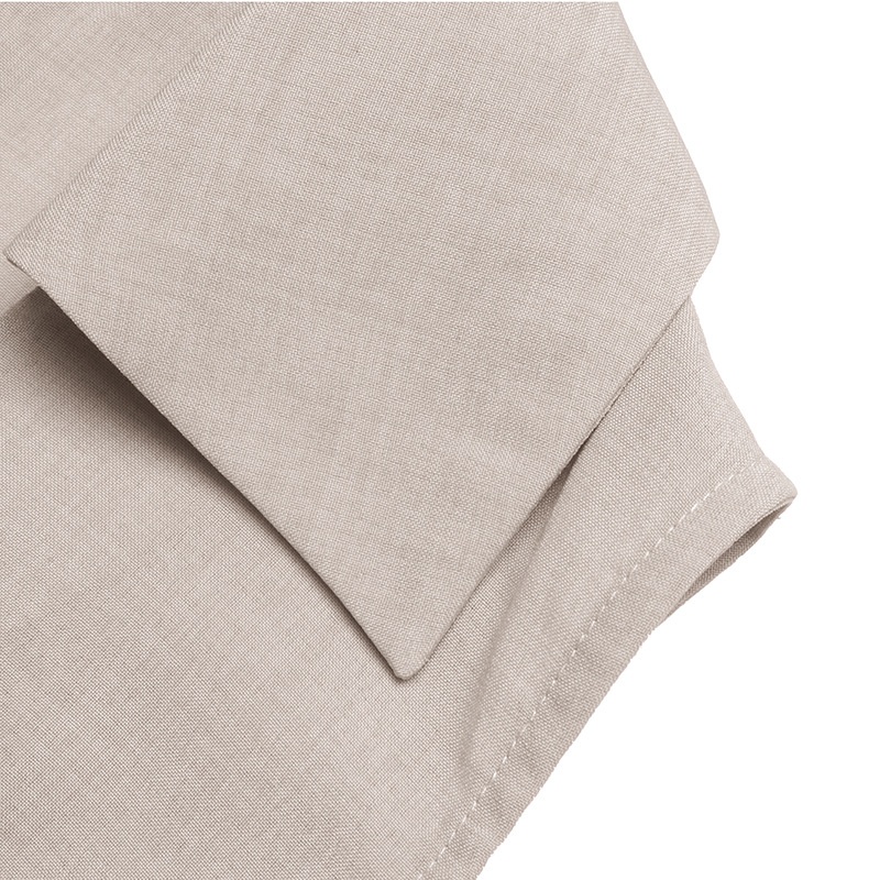 Robe midi sans manches à col boutonné sur le devant et liens
