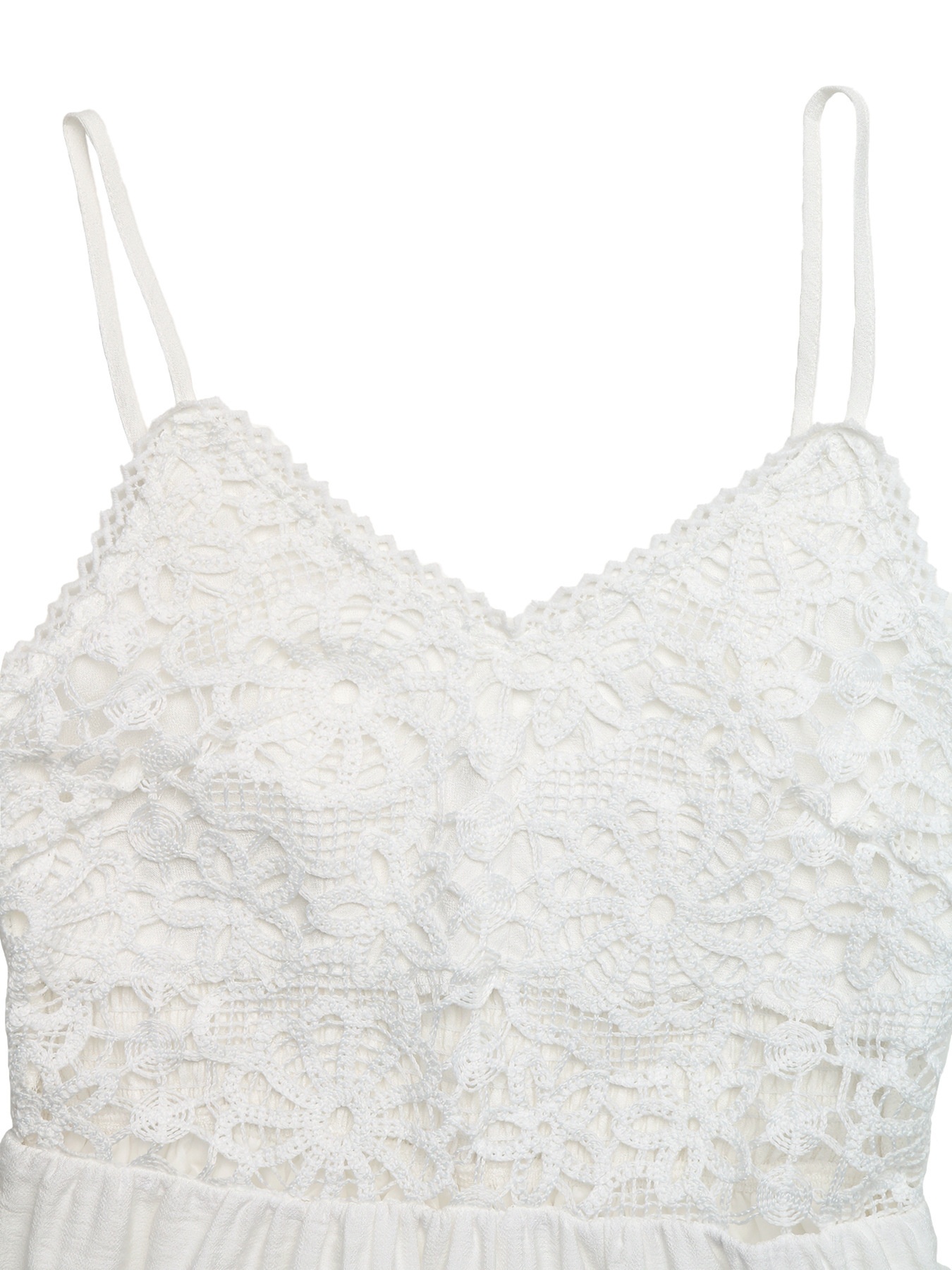 Abito lungo con corpetto in pizzo bianco - Abito estivo a sottoveste