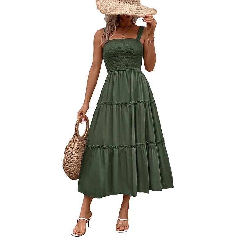 Tiered Smocked Midi Sundress