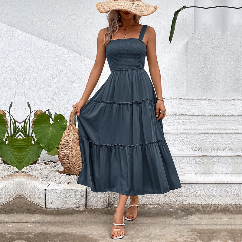 Tiered Smocked Midi Sundress