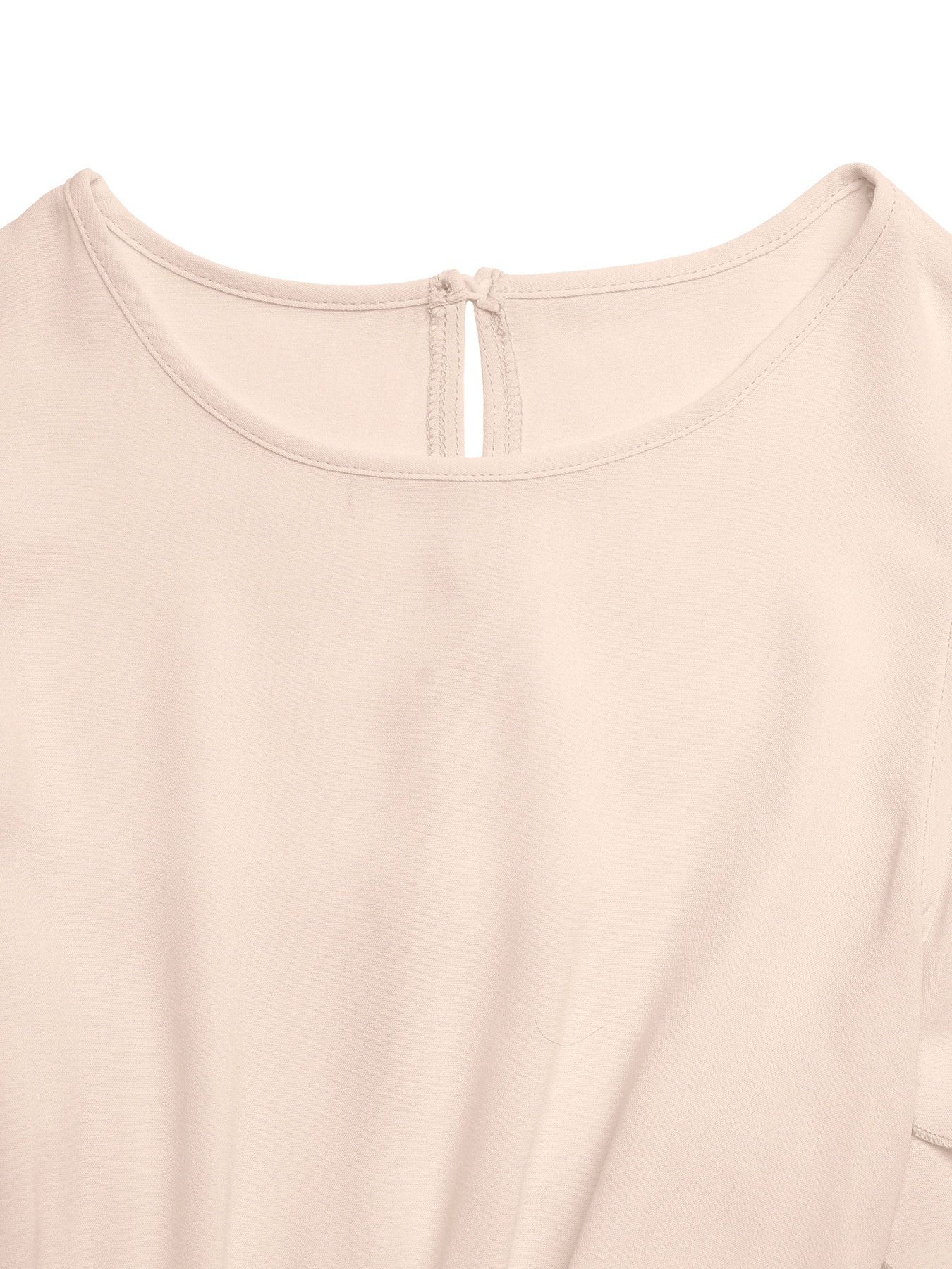 Robe midi élégante à manches à volants et ceinture - Chic décontracté