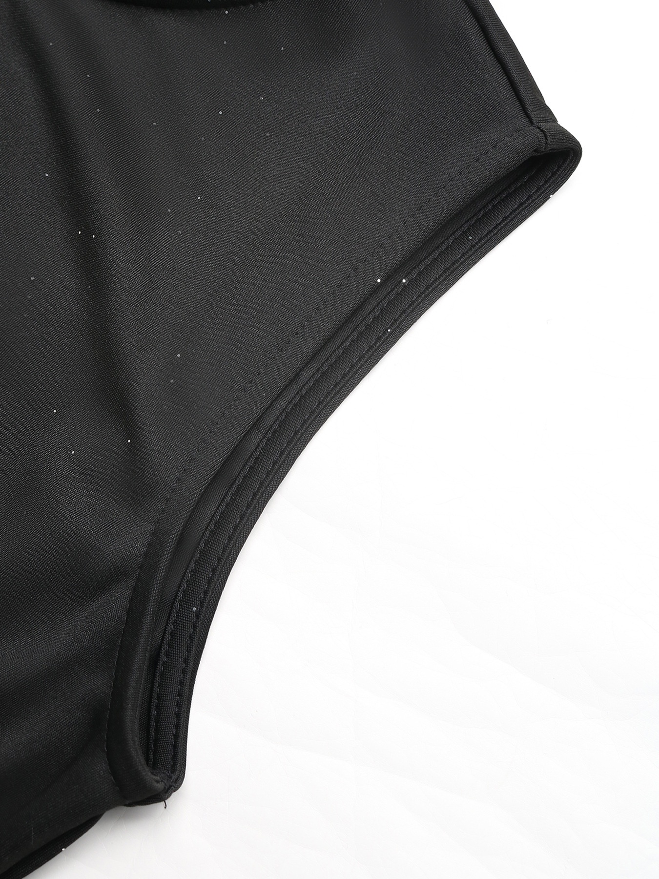 Robe midi en tulle noir pailleté avec ceinture à nouer
