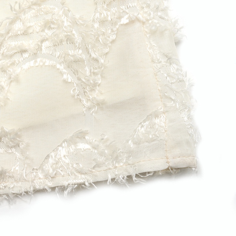 Robe courte texturée à col en V et manches courtes