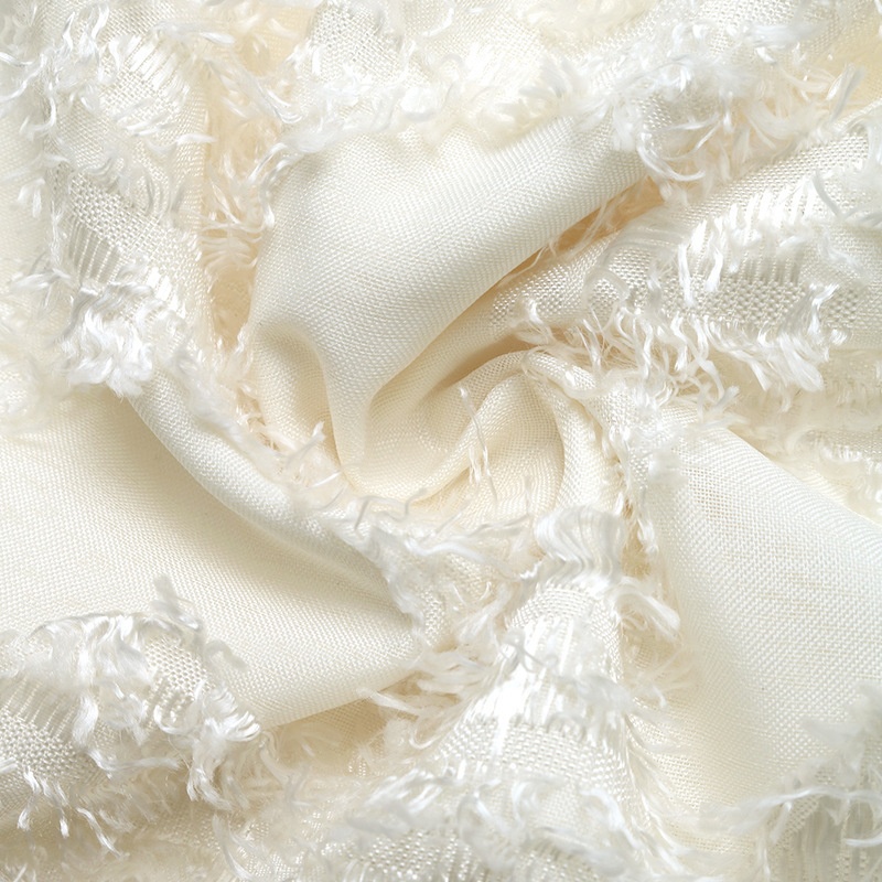 Robe courte texturée à col en V et manches courtes