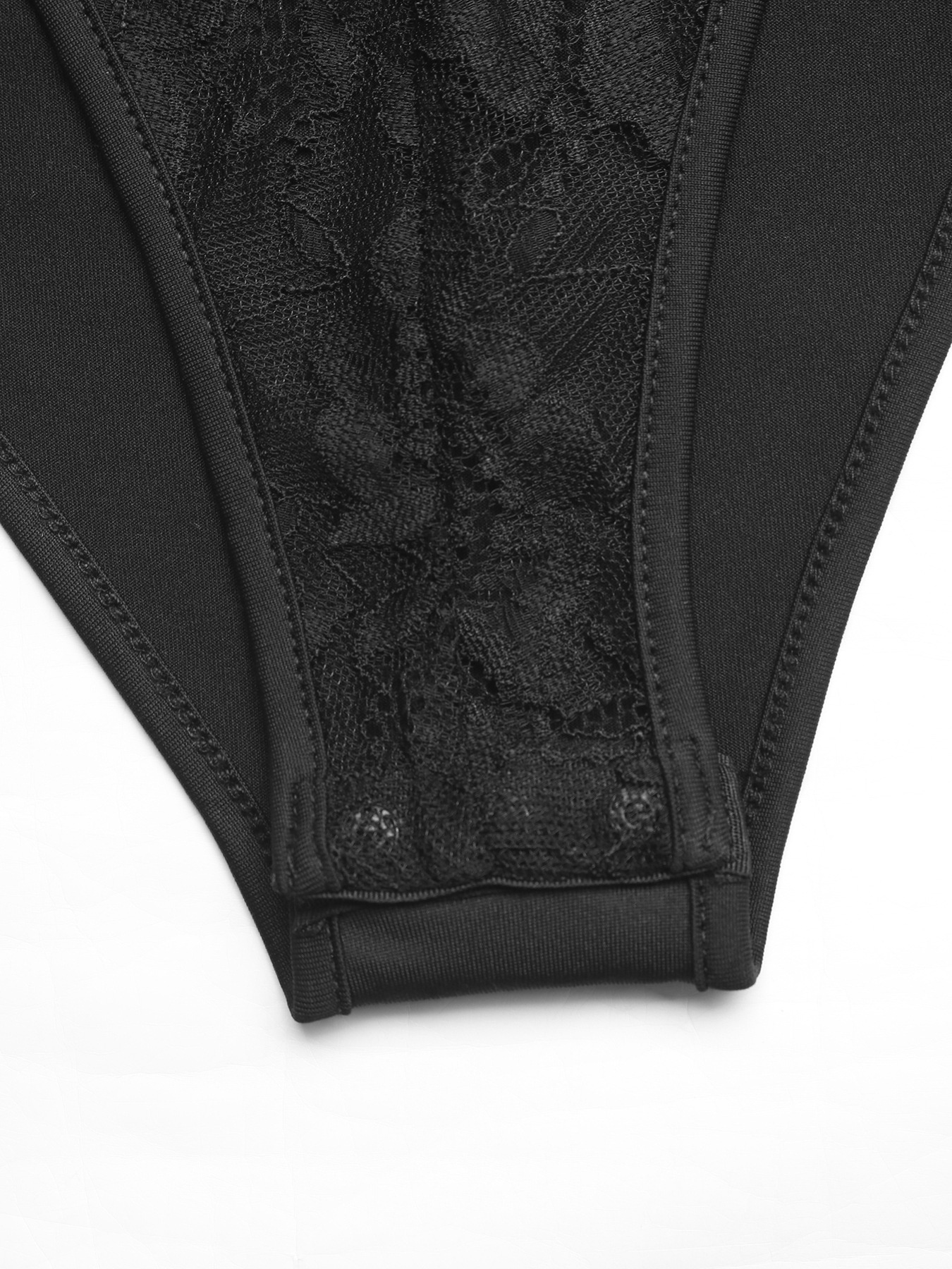 body à bretelles fines en dentelle noire