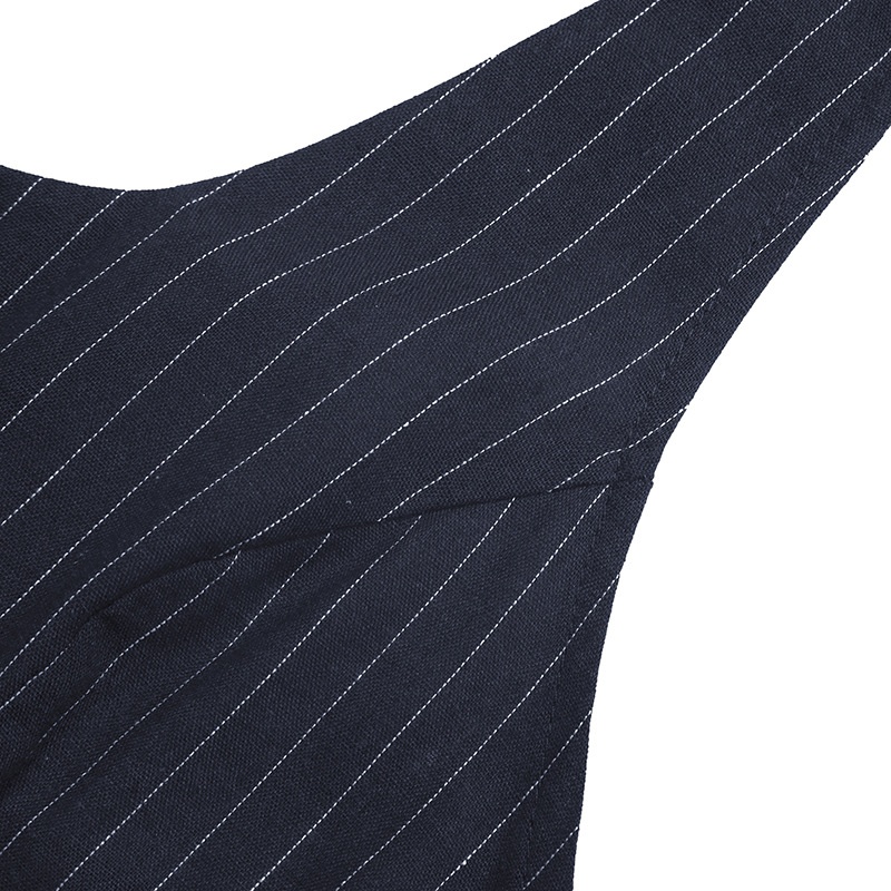 Halter Neck Pinstripe Wide Leg Jumpsuit
