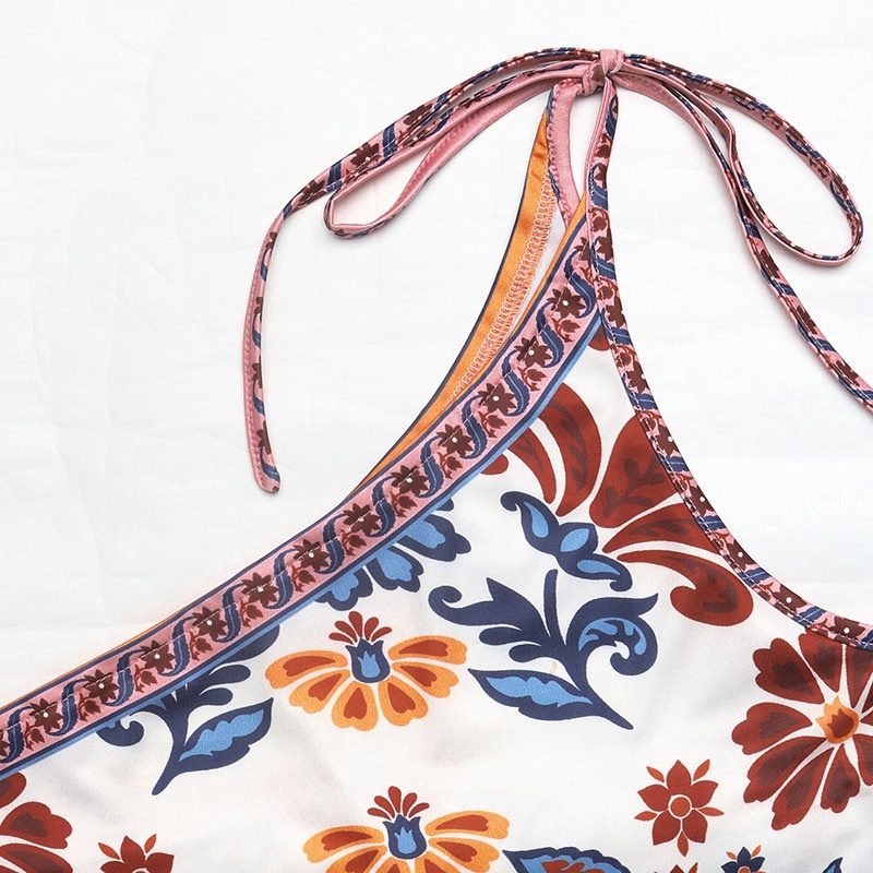 Body monospalla a fantasia floreale - Elegante top stampato