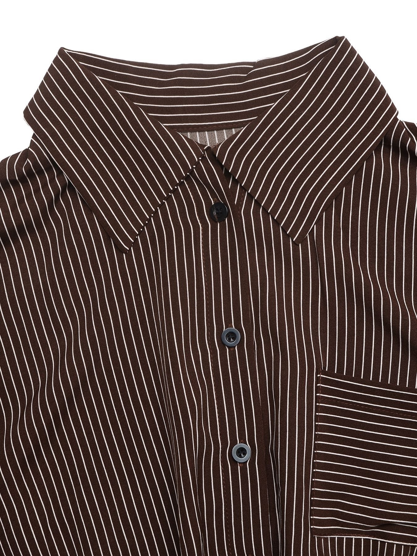Women's Striped Long Sleeve Shirt Bodysuit