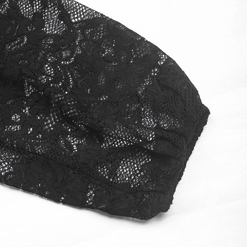 Women's Floral Lace Corset Bodysuit Long Sleeve Top