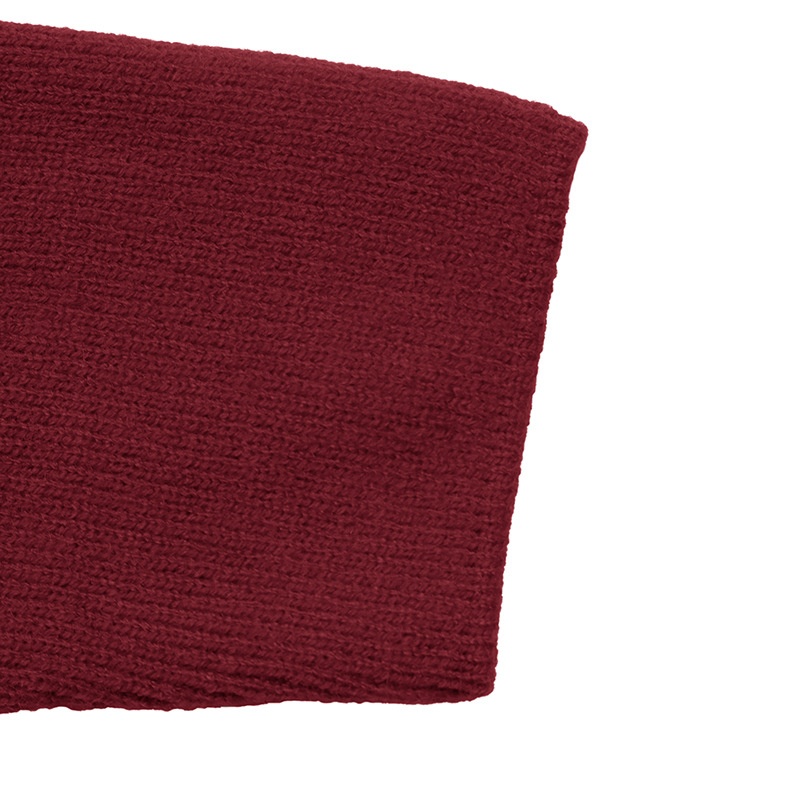 Women's Burgundy Knit Bow Button Cardigan