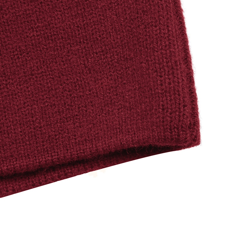 Women's Burgundy Knit Bow Button Cardigan