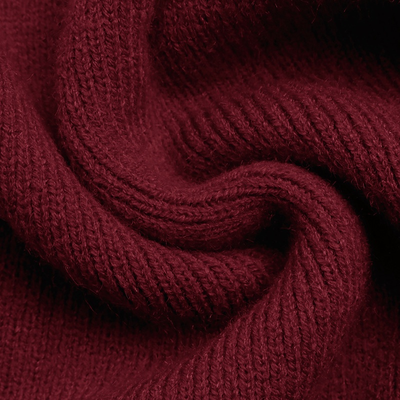 Women's Burgundy Knit Bow Button Cardigan