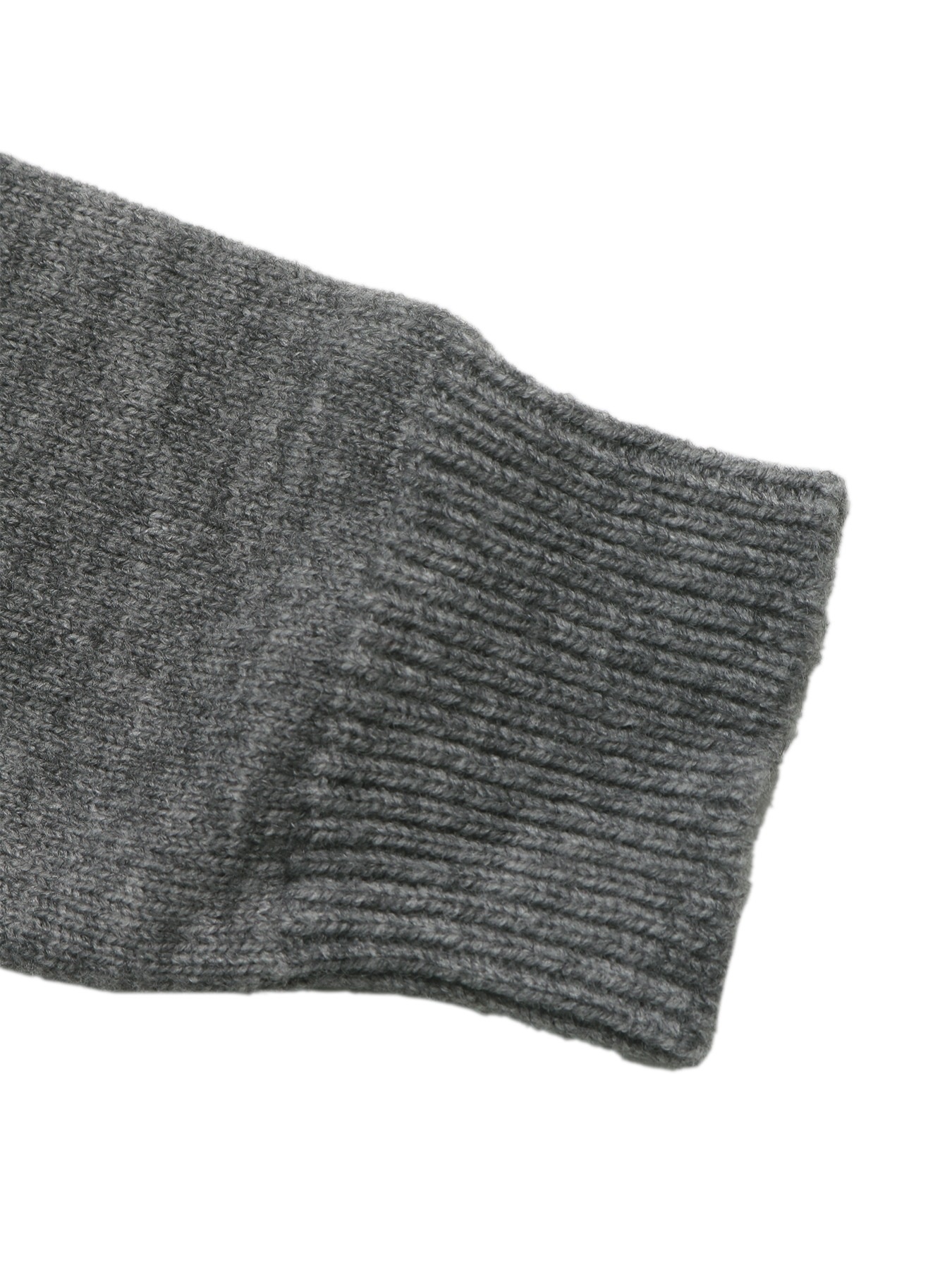 Women's Grey Crewneck Button-Down Knit Cardigan
