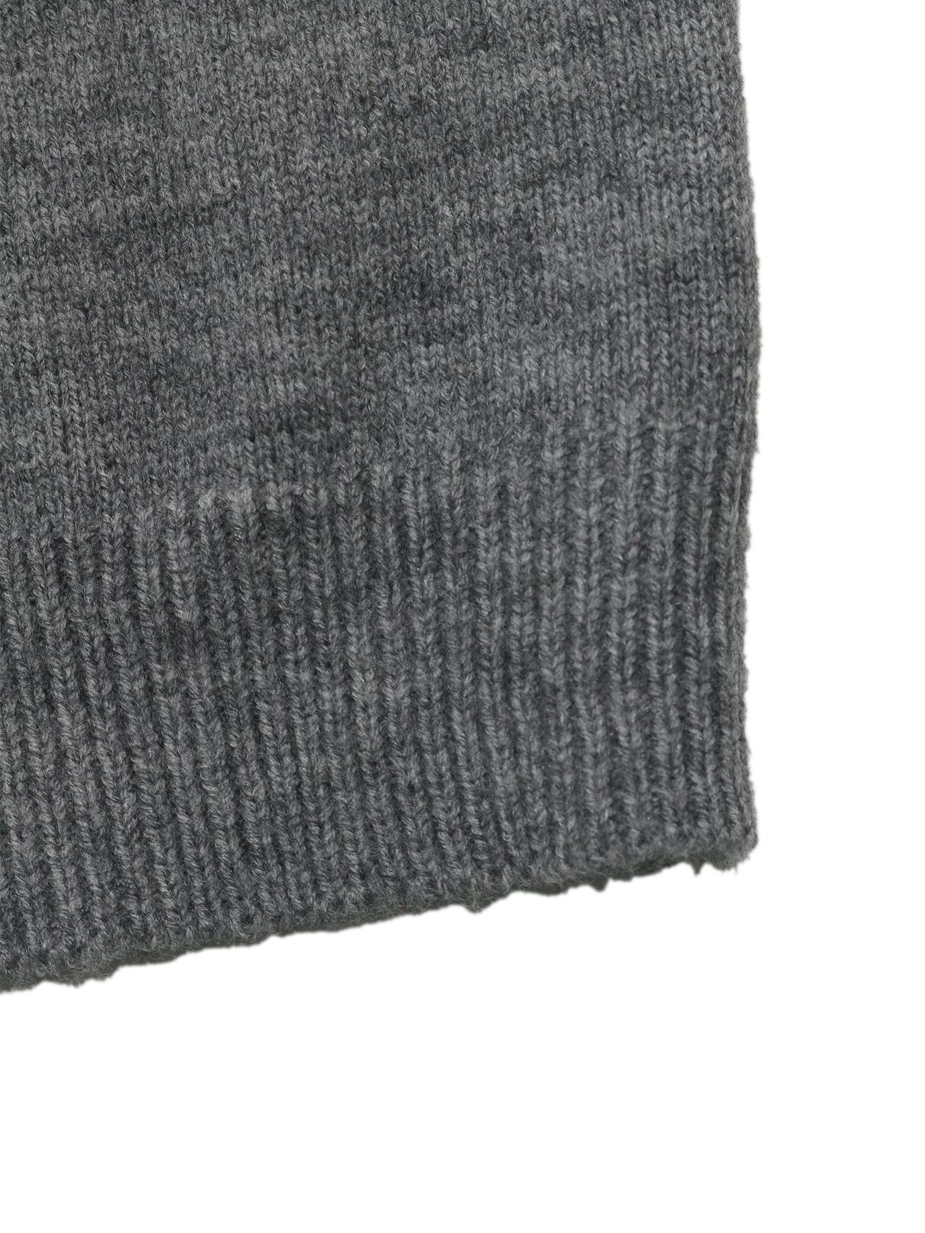 Women's Grey Crewneck Button-Down Knit Cardigan